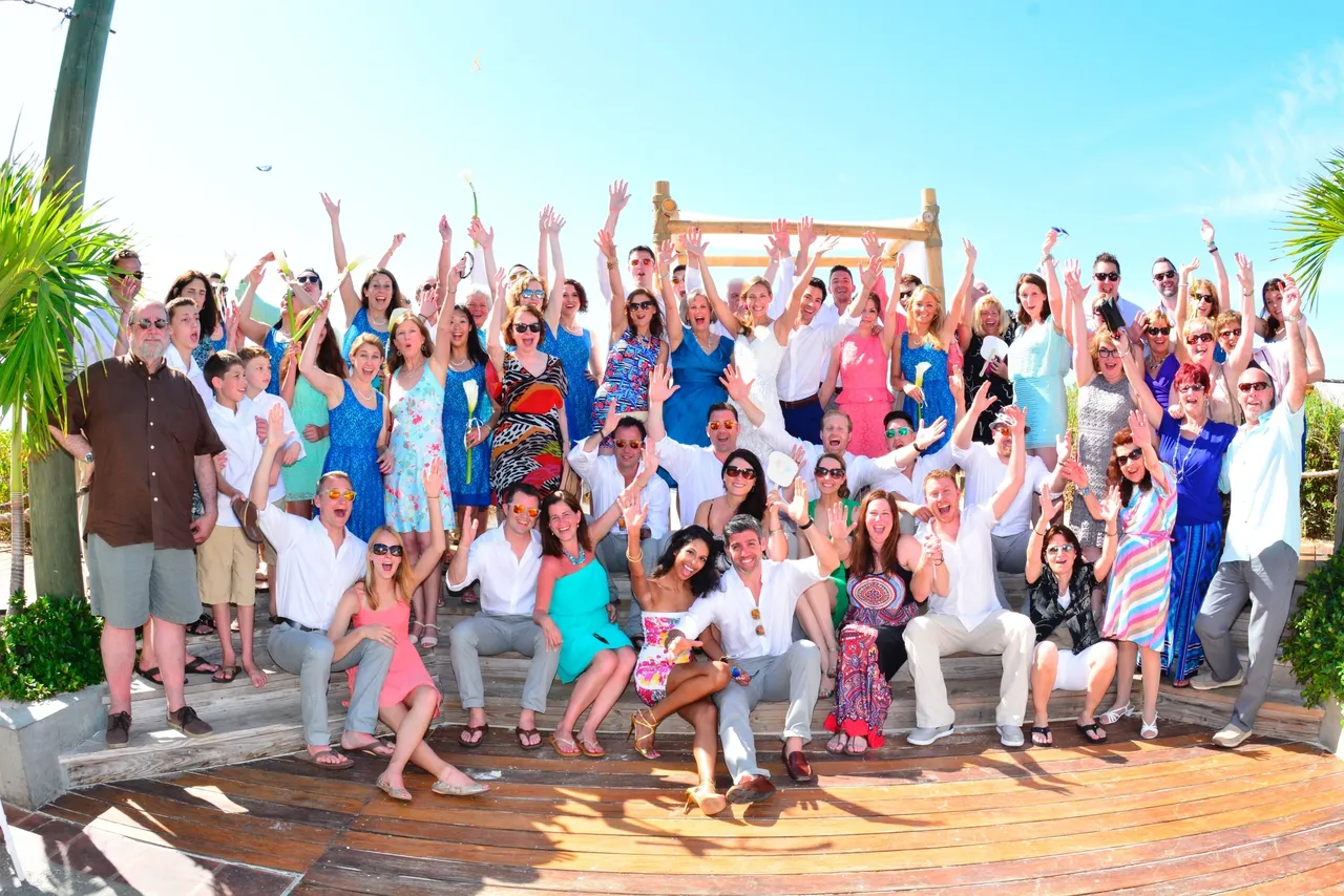 A group of people posing for the camera.